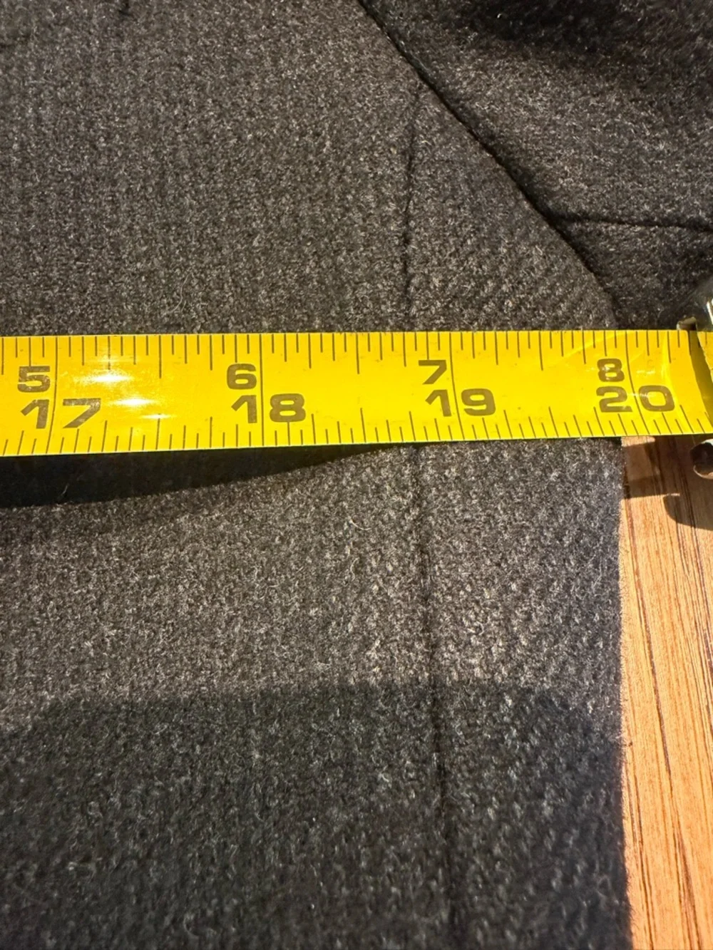 Ted Baker Dark Charcoal Pea Coat with Patterned Lining - Picture 9 of 9